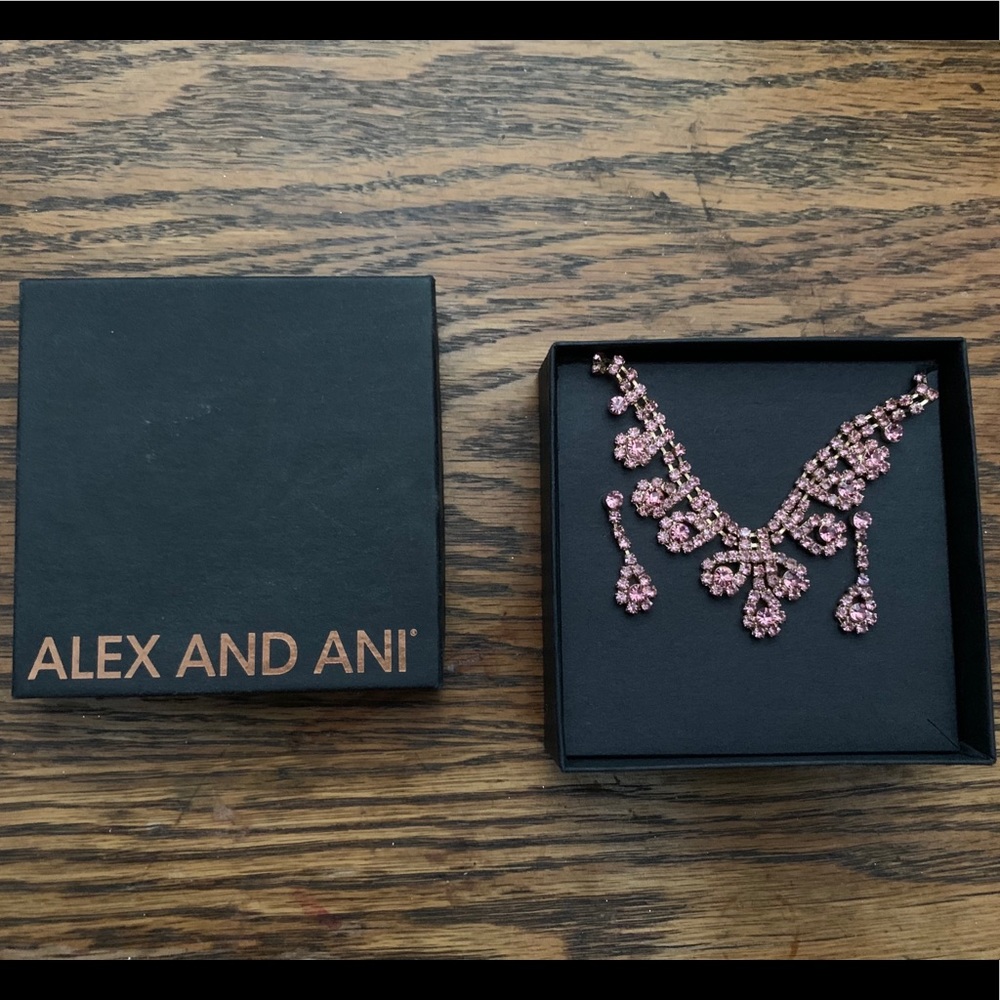 ALEX AND ANI matching necklace and earrings